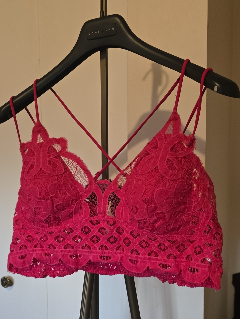 Zenana Pink Lace Bandeau Bralette Adjustable Straps 3x Ptp 17 - 22"
